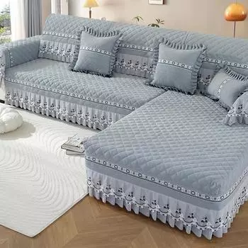 Зимняя подушка для дивана, тканевый чехол для дивана, чехол «все включено», тканевый чехол для дивана, полотенце, стеганый процесс, комбинированная спинка, нескользящая 70*70
