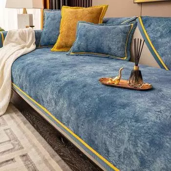 Зимняя подушка для дивана в абстрактном стиле, нескользящий чехол, полотенце на спинку, «все включено», зимняя подушка для сиденья в скандинавском стиле 70x70cm