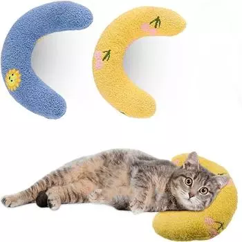 Зимняя подушка для кошек, собак и домашних животных, U-образная подушка для сна, удобное средство для сна, шейный отдел позвоночника, товары для домашних животных, игрушка для кошек розовый