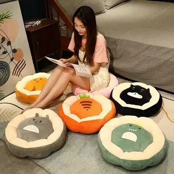 Зимняя подушка для офиса, сидячего положения, круглая, для домашних животных, для спальни, пола, эркера, декомпрессионная, дышащая, удобная подушка 40 40cm