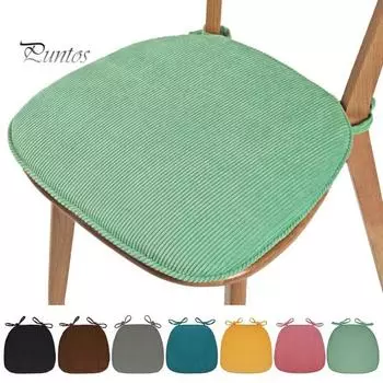 Зимняя подушка для сиденья с набивкой, противоскользящее дно, съемная, моющаяся, с медленным отскоком, утолщенная подушка для сиденья, офисное кресло для столовой розовый