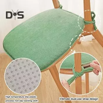 Зимняя подушка для сиденья с набивкой, противоскользящее дно, съемная, моющаяся, с медленным отскоком, утолщенная подушка для сиденья, офисное кресло для столовой серый