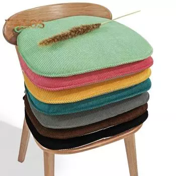 Зимняя подушка для сиденья с набивкой, противоскользящее дно, съемная, моющаяся, с медленным отскоком, утолщенная подушка для сиденья, офисное кресло для столовой зелёный