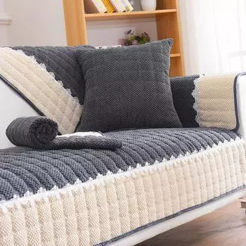 Зимняя подушка универсальная диванная подушка нескользящая ткань современный минималистский нордический плюш все включено диванный чехол 70*70