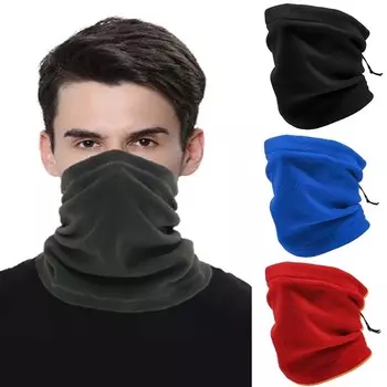 Зимняя полумаска для лица, флисовая лыжная велосипедная маска, теплая маска для шеи, для спорта на открытом воздухе, для бега, пешего туризма, лыжных масок, ветрозащитный теплый шарф