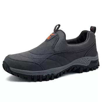 Зимняя повседневная обувь Мужские дышащие кроссовки Zapatillas Hombre Slip-on Soft Platform Outdoor Мужские кроссовки Противоскользящие походные туфли 37 серый