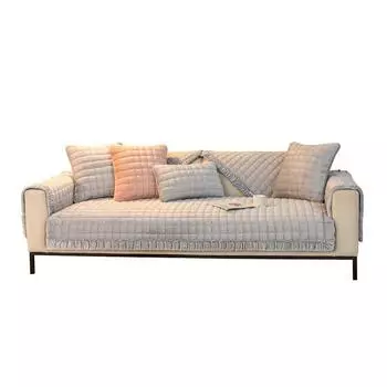 Зимняя противоскользящая плюшевая диванная подушка, утолщенная фланелевая подушка, кожаный чехол для дивана, зимнее полотенце для дивана 70*70cm