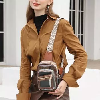 Зимняя прозрачная женская сумка из ПВХ через плечо, легкая стильная женская сумка через плечо One Size