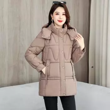 Зимняя пуховая одежда больших размеров, женская одежда средних и старых размеров, куртки больших размеров для людей, иностранный стиль XL чёрный