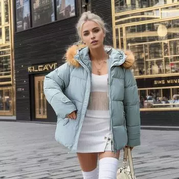 Зимняя пуховая одежда с хлопковой подкладкой женская 2024 новая популярная одежда с хлопковой подкладкой короткие модные маленькие куртки с хлопковой подкладкой утолщенные теплые куртки M чёрный