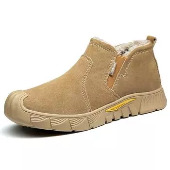 Зимняя рабочая обувь для страхования сохраняет тепло, устойчива к ударам и проколам, хлопковая обувь защищает от повреждений, рабочая обувь 38