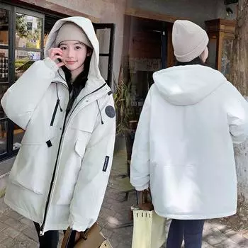 Зимняя рабочая одежда для пар, утолщенное хлопковое пальто, свободная верхняя одежда, куртка M