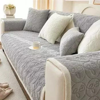 Зимняя роза плюшевые диванные подушки утолщают теплые диваны полотенце противоскользящее универсальное диванное покрывало для домашних животных детское мягкое одеяло гостиная 70x70cm 1pcs