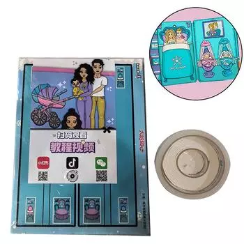 Зимняя семейная бумажная кукла, тихая книга, самодельная наклейка, игрушка, многоразовые наклейки, книги, материал, упаковка для детских игрушек-головоломок