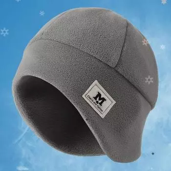 Зимняя шапка-бини для мужчин и женщин с флисовой подкладкой, теплая шапка-бини с защитой от ветра, термошлем, подкладка, манжета, шапка-бини для катания на лыжах, велоспорта зелёный