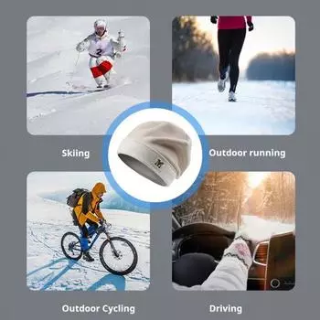 Зимняя шапка-бини Yousheng, ветрозащитная теплая бархатная шапка-черепица для холодной погоды, теплая шапка для катания на лыжах, велоспорта, альпинизма чёрный