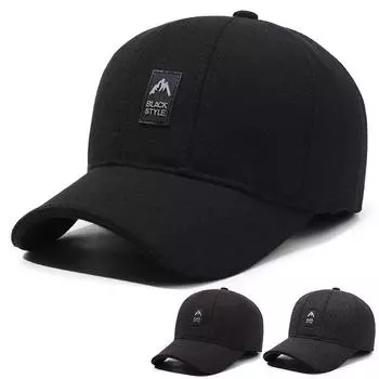 Зимняя шапка для мужчин среднего и пожилого возраста, шерстяная кепка, победившая на торгах, хлопковая кепка, утепленная бейсболка из утолщенного бархата для мужчин Adjustable серый