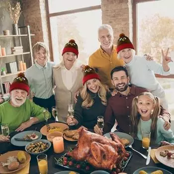 Зимняя шапка для пары Yousheng, шапка на День благодарения, шапка из индейки, эластичная толстая унисекс-шапка с помпоном, сохраняющая тепло, головной убор B