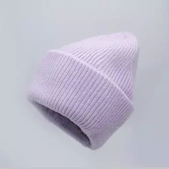 Зимняя шапка из натурального меха кролика для женщин, роскошный вязаный капор для женщин, осень-зима, теплая шапка-чепчик 2023 M 56-58cm белый