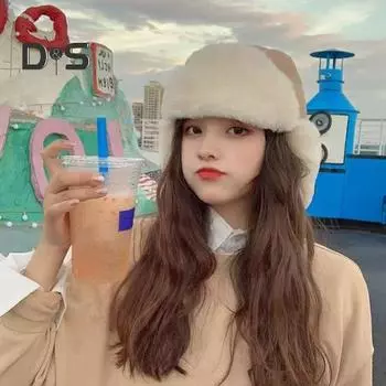 Зимняя шапка Lei Feng с утолщенной пушистой подкладкой из искусственного меха для защиты ушей Windoroof, сохраняющая тепло на открытом воздухе для катания на лыжах, коньках, сноуборде, велоспорта чёрный