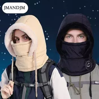 Зимняя шапка, маска, шарф, встроенная шапка, бархатная теплая шапка-пуловер с защитой шеи, женская вело-, лыжная, защита ушей, шапка Lei Feng