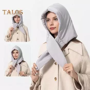 Зимняя шапка с подкладкой, регулируемая, со шнуровкой, противоскользящая, ветрозащитная, снегозащитная, сохраняющая тепло, защита шеи, для активного отдыха на природе, головной убор для путешествий чёрный