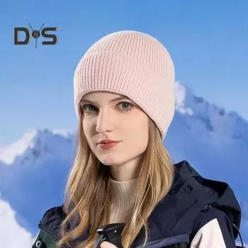 Зимняя шапка унисекс, вязаная толстая эластичная шапка с ворсом, однотонная, для защиты ушей, теплая, повседневная, для катания на лыжах, коньках, головной убор серый