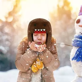 Зимняя шапка в мультяшном стиле из толстого плюша с ушами, защита ушей от ветра, шнуровка на ремне синий