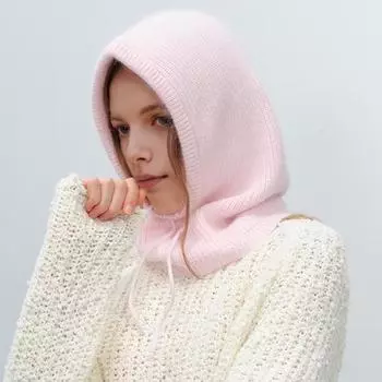 Зимняя шапка вязаная регулируемая завязка на шею и уши защита однотонная теплая унисекс осень зима активный отдых повседневная одежда головной убор розы красного