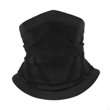 Зимняя шейная накладка Балаклава шарф Чехол маска для лица для бега походов мотоцикла серый