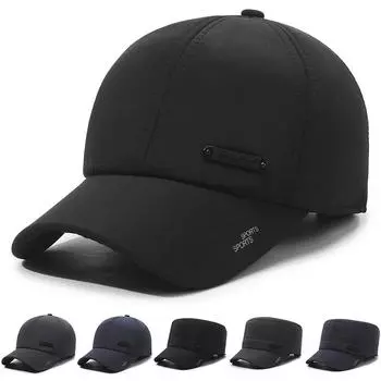 Зимняя шелковая бейсболка для пожилых мужчин среднего возраста теплая зимняя кепка для папы и старика, протектор для ушей, кепка для пожилых людей Adjustable