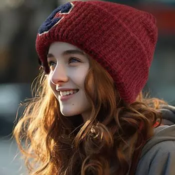 Зимняя шерстяная шапка с большой головой, увеличенная холодная и теплая холодная шапка, шерстяная зимняя шапка для девочек из плотной вязки серый
