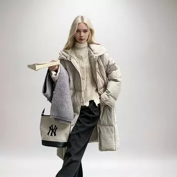 Зимняя средняя и длинная пуховая хлопковая утепленная одежда женская корейская версия модная свободная утолщенная хлопковая утепленная куртка с капюшоном куртка S [recommended below 55kg] розовый