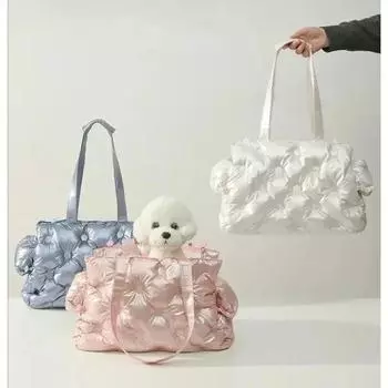 Зимняя сумка-переноска для домашних животных, теплая сумка для домашних животных для маленьких собак, кошек, портативная дорожная сумка для домашних животных, сумка для переноски на одно плечо для собак, уличная сумка one size розовый