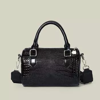 Зимняя сумка-подушка, модная женская сумка, новая женская сумка через плечо, большая вместимость, сумка-мессенджер one size fits all чёрный