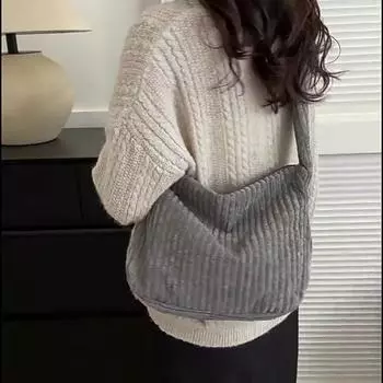 Зимняя сумка-тоут для женщин, плюшевые сумки, вельветовая сумка через плечо, мягкая, модная, женская, теплая, пушистая, большая, пушистая дорожная сумка 30x9x26.5cm белый