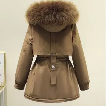 зимняя свободная корейская версия бархата и утолщенной хлопчатобумажной подкладки для женщин в иностранном стиле маленькая хлопчатобумажная подкладка куртка инструментальная куртка прилив M [Recommended below 55kg]