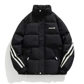 Зимняя свободная куртка-пуховик из белой утиной шерсти с воротником-стойкой, легкая и теплая повседневная мужская куртка M