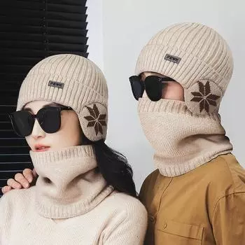 Зимняя теплая бархатная вязаная шапка для мужчин и женщин для верховой езды, ветрозащитная, морозостойкая, защита ушей светло-серый