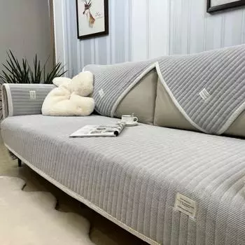 Зимняя теплая домашняя подушка для дивана, новая минималистичная плюшевая утолщенная подушка для сиденья, противоскользящая всесезонная универсальная ткань 90x90cm