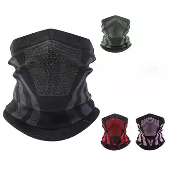 Зимняя теплая гетра для шеи, ветрозащитная маска для лица для катания на лыжах, сноуборде, мотоцикле, велоспорте для мужчин и женщин для любой погоды Free Size чёрный