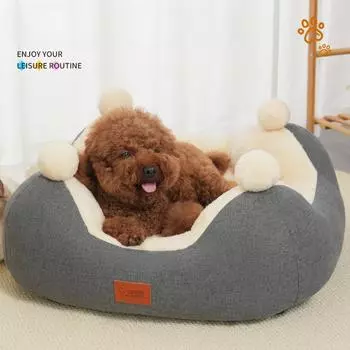 Зимняя теплая кошачья будка для кролика, квадратное гнездо, утолщенная, универсальная собачья будка для домашних животных на все времена года S 40*40*16cm