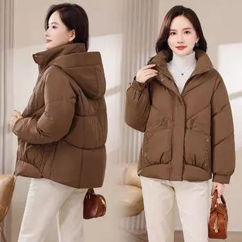 Зимняя теплая куртка большого размера, женские зимние пальто с капюшоном, повседневные свободные толстые теплые женские куртки больших размеров 8XL, женская одежда XL фиолетовый