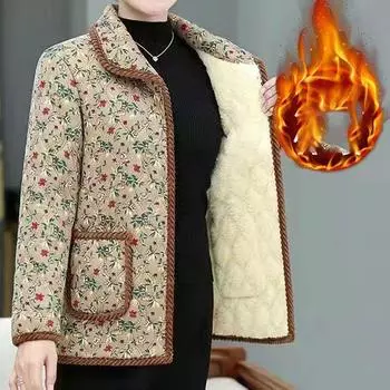 Зимняя теплая куртка с хлопковой подкладкой, зимнее свободное хлопковое пальто, женская куртка, осенняя бархатная утепленная верхняя одежда для мам, большие размеры 5XL красный