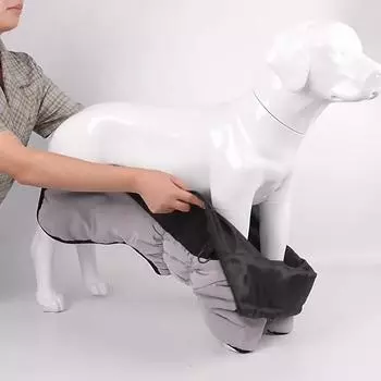 Зимняя теплая куртка со светоотражателем для больших собак XL фиолетовый