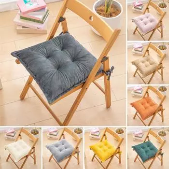 Зимняя теплая квадратная плюшевая подушка для сиденья, защитная набедренная подушечка, супермягкое автокресло, подушка для офисного стула, машинная стирка, коврик для сиденья с подогревом для гостиной 40*40cm серый