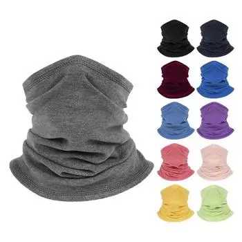 Зимняя теплая маска для езды на мотоцикле и велоспорта для мужчин и женщин, сохраняющая тепло, шарф для пешего туризма, флисовая бандана, шейный платок, маска для рыбалки и катания на лыжах чёрный