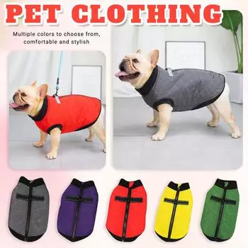 Зимняя теплая мягкая одежда для собак, водонепроницаемые пальто для домашних животных, жилет, куртка для собак XL фиолетовый