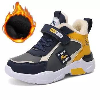 Зимняя теплая обувь для детей, уличная спортивная обувь для детей, походная обувь для мальчиков 29 красный