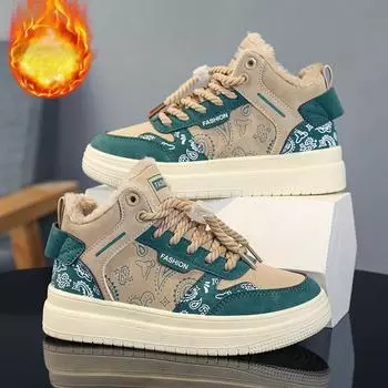 Зимняя теплая обувь для пар, спортивная обувь, обувь для скейтборда, повседневная обувь, детская универсальная спортивная обувь, размеры 31–44 35 синий